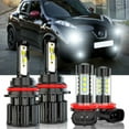 thumbnail image 1 of For Nissan Juke 2011-2014 - 4X 6000K LED Headlight Hi/Lo Beam + Fog Light Bulbs, 1 of 12