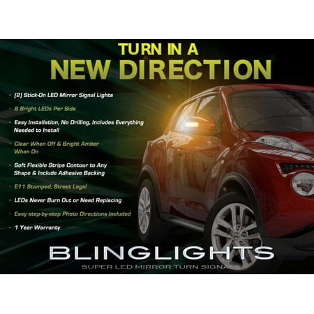 For Nissan Juke LED Side Mirror Turn Signal Lights Blinker Signaler Lamp Pair