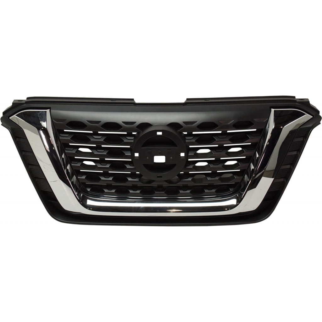 For Nissan Kicks 2018 2019 Grille Textured Black w/ Chrome Molding S/SV Model | Replacement For NI1200301 | 623105RB0A
