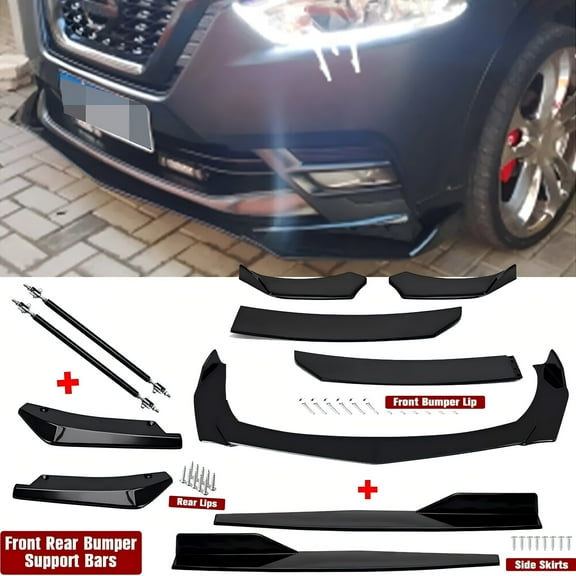 For Nissan Kicks Front Rear Bumper Lip Spoiler Splitter Body Kit Side Skirt