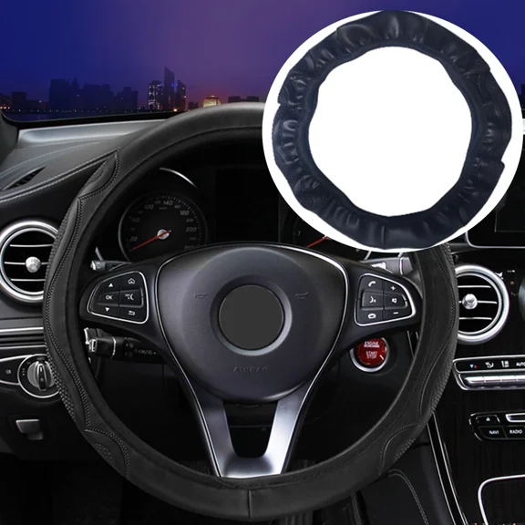 For Nissan Leather Steering Wheel Cover Breathable Antislip Car Accessories