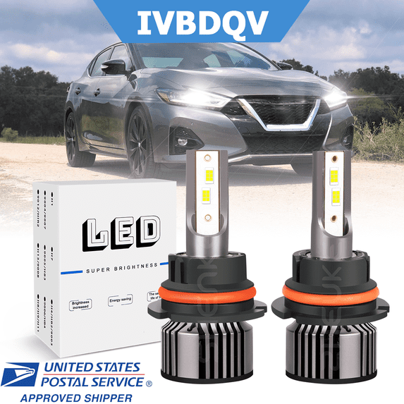 For Nissan Maxima 1985-1999 LED Headlights 9007 High/Low Beam Bulb 2Pcs 100W 6000K Super Bright White