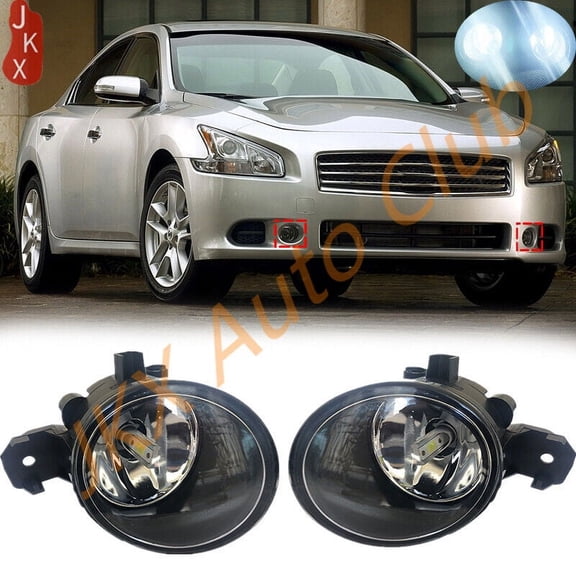 For Nissan Maxima 2007-2014 2PCS Right & Left Front Bumper LED Fog Lights Lamp e