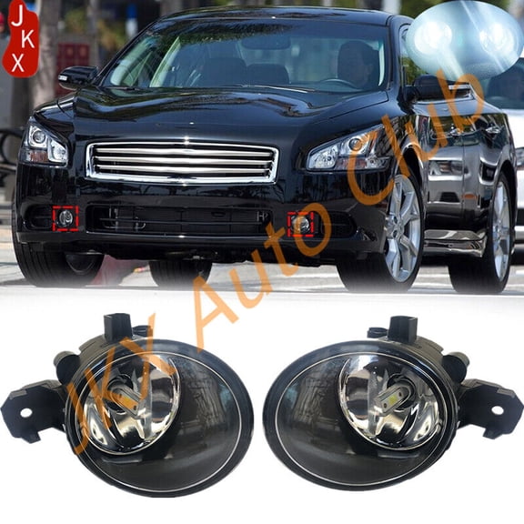 For Nissan Maxima 2007-2014 n Pair Front Bumper LED Fog Lights Lamps Replacement