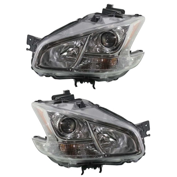 For Nissan Maxima 2009-2013 Headlight Assembly Driver and Passenger Side | Pair | Composite | HID | NI2502186, NI2503186 | 260609N01A, 260109N01A