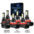 thumbnail image 1 of For Nissan Maxima 2009-2014 LED Headlight Bulbs 9005 H11 High/Low Beam H11 H8 Fog Light 6000k 6Pcs, 1 of 12
