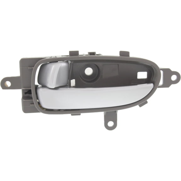For Nissan Maxima 2009-2014 Interior Door Handle Front, Driver Side Beige Bezel with Silver Lever | With Door Lock Button| Trim: S/SV