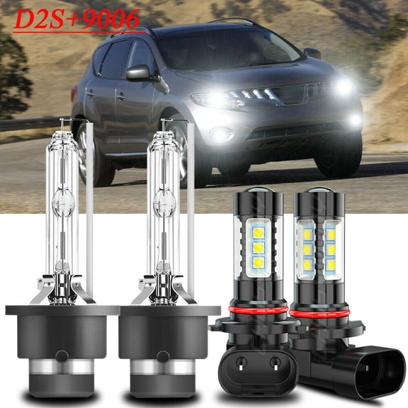 For Nissan Murano 2003 2004 2005 2006 2007 2008 HID headlight + led fog light