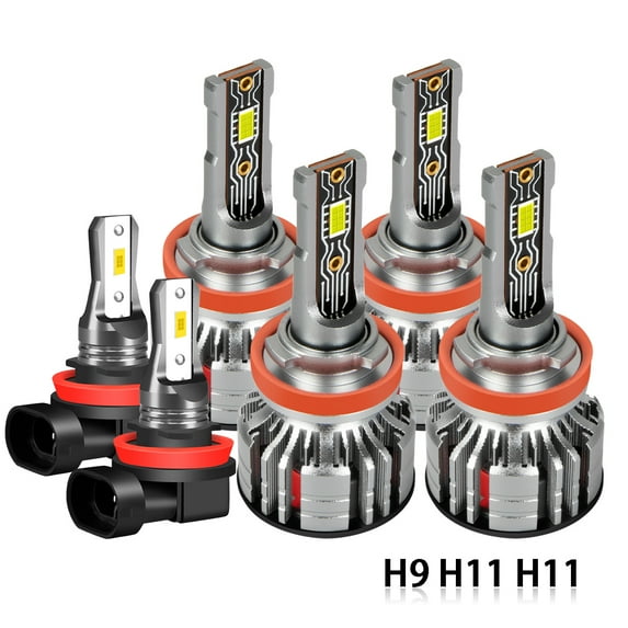 For Nissan Murano 2015 2016 2017 2018 LED Headlight Bulbs,H9 H11 High and Low Beam+H11 Fog light
