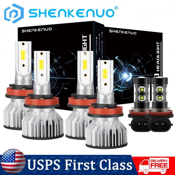 For Nissan Murano 2015-2018 Combo 6X 6000K LED Headlights + Fog Lights Bulbs Kit
