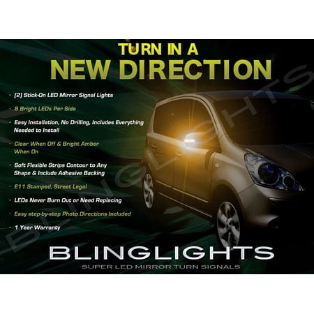 For Nissan Note LED Side View Mirror Turnsignals Lights Mirrors Turn Signalers Lamps Signals Set