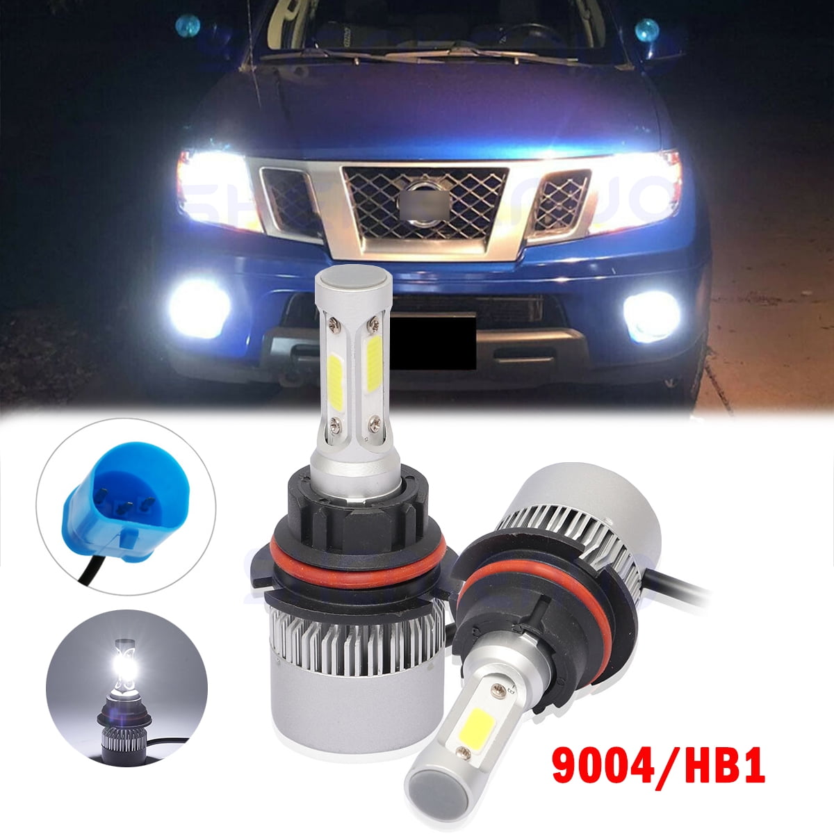 Pathfinder Led Kit For Nissan Pathfinder 1987-1998 6000K 9004 LED Headlight Bulbs High-Low ...