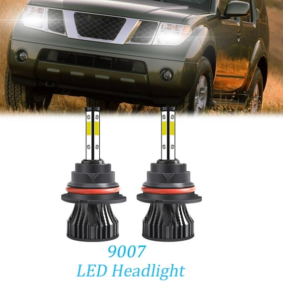 For Nissan Pathfinder 2005-2012 6000K 2X 9007 LED Headlight Hi/Lo Beam Bulbs Kit
