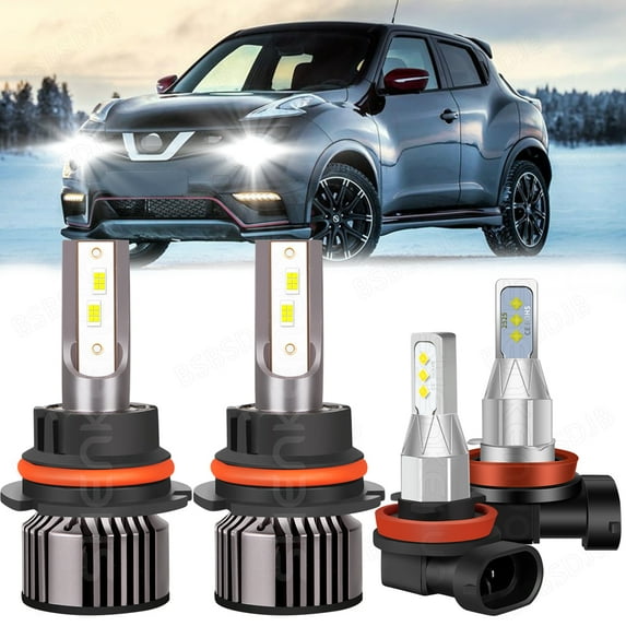 For Nissan Pathfinder 2005-2012 Front LED Headlight High/Low Beam + Fog Light Bulbs