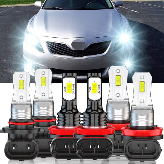 For Nissan Pathfinder 2013 2014 2015 2016 3pair 9005+H11 LED Headlight HI/Low + H11 Fog Light Bulbs