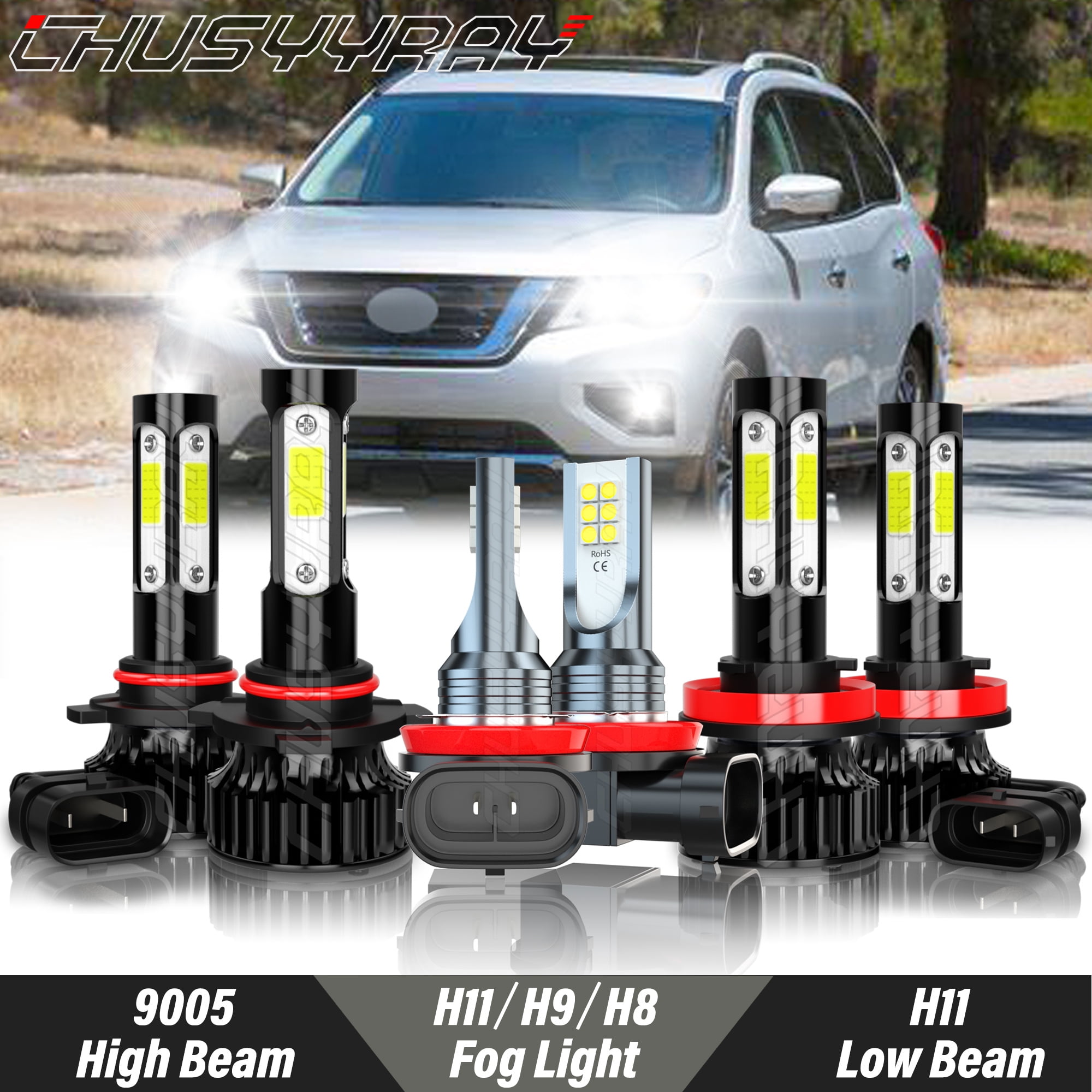 Pathfinder Led Kit For Nissan Pathfinder 2013 2014 2015 2016 LED Headlight Hi-Lo Beam Fog ...