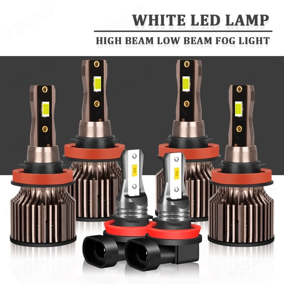For Nissan Pathfinder 2017-2020 LED Headlight High Low Beam + Fog Light Bulbs