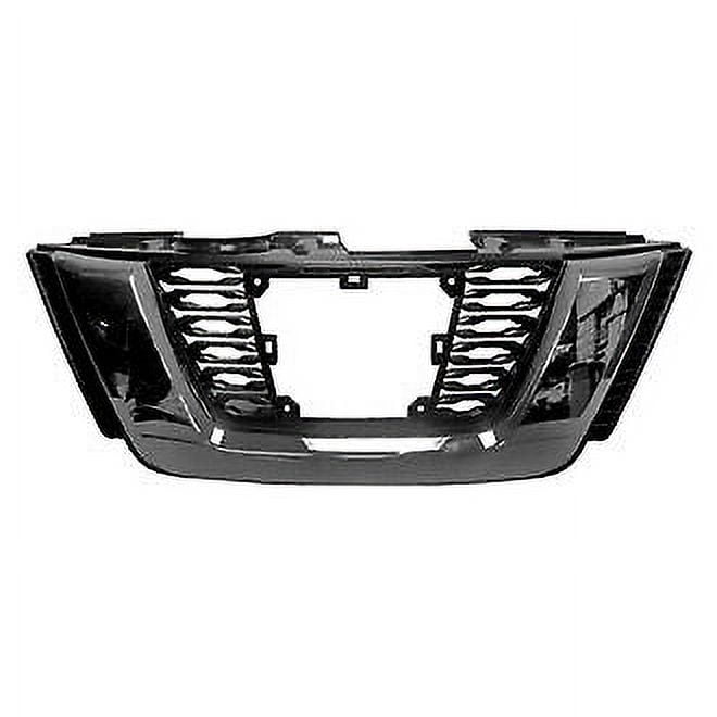 Complete Front Grille & Fog Light Kit For Nissan Rogue 2017-2019 S/SL/SV - 14-Piece Chrome Set 3 thumbnail image
