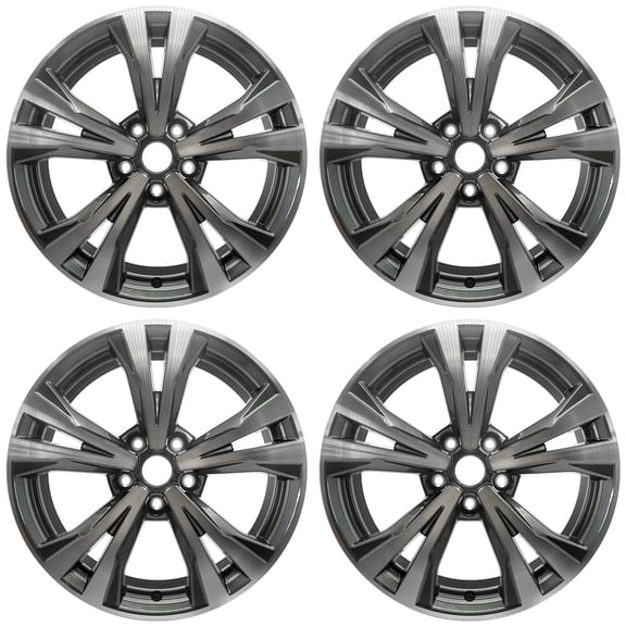 For Nissan Rogue OEM Design Wheel 18" 18x7 2017-2020 Machined Charcoal Set of 4 Replacement Rim