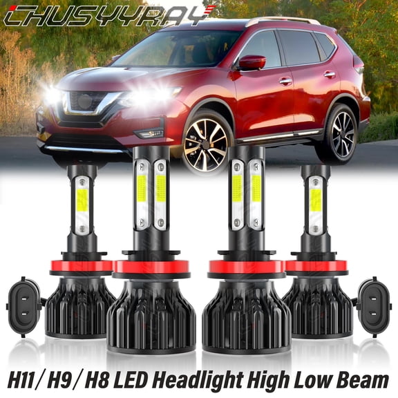 For Nissan Rogue SL SV Sport Utility 4-Door 2014-2022 LED Headlight Bulbs Kit 6000K White 4x