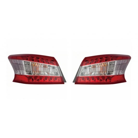 For Nissan Sentra 2013 2014 2015 Tail Light Assembly Driver and Passenger Side | Pair | Outer | NI2804100, NI2805100 | 265553SG0A, 265503SG0A