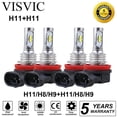 thumbnail image 1 of For Nissan Sentra 2013-2019-Combo H9 H11 White LED Headlight Bulbs High-Low Beam, 1 of 5