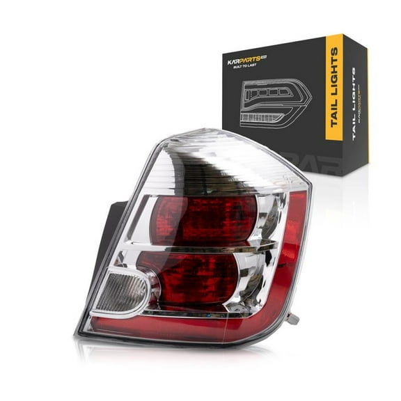For Nissan Sentra Rear Tail Light 2007 2008 2009 Passenger Side Chrome Housing NI2819114 2.0L | 26550-ET00B