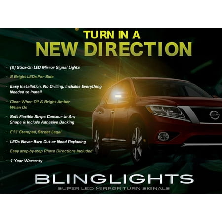 For Nissan Terrano LED Side Mirror Turn Signal Lights Lamps Turnsignalers Set Kit