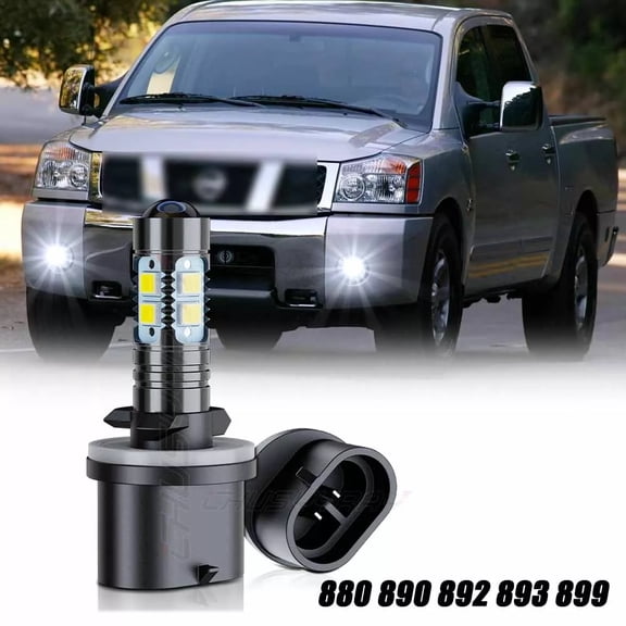 For Nissan Titan 2004-2015 2Pcs 880 899 LED Fog Driving Light Bulbs 6000K White