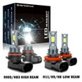 thumbnail image 1 of For Nissan Titan 2017 2018 2019 Led Headlight Bulbs 9005 H11 High&Low Beam 4pcs, 1 of 13
