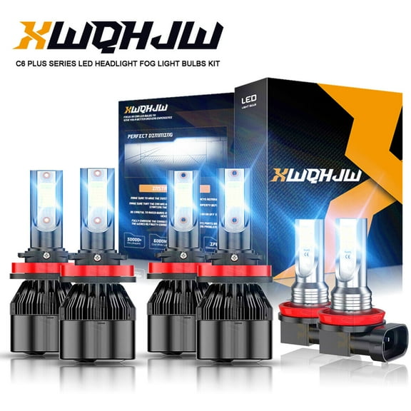 For Nissan Versa 2021-2022 Combo LED Headlight High Low Beam+Fog Light Bulbs