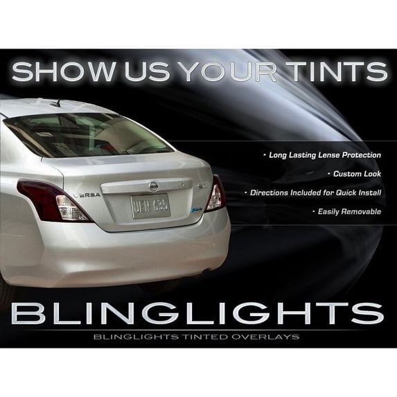 For Nissan Versa Sedan Tinted Tail Lamp Light Overlays Smoked Film Protection Kit