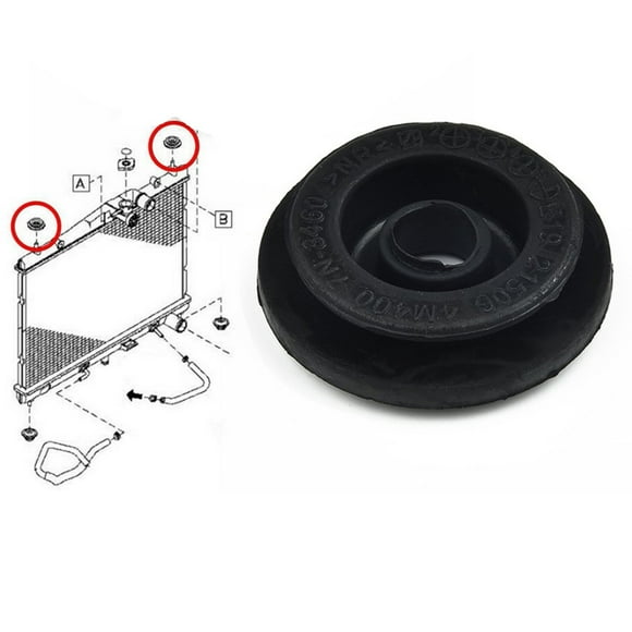 For Nissan X-Trail T30 T31 T32 Mount-Rubber Radiator Bushing 21506-4M400