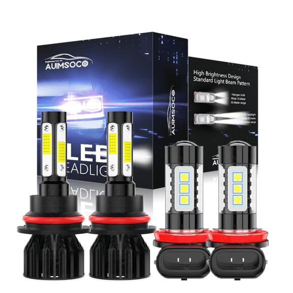 For Nissan Xterra 2005-2015 LED Headlights Combo 9007 Hi/Low Beam+H11 Fog Light
