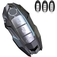 thumbnail image 1 of For Nissan key fob cover 3 button, Metal Key Fob Case for Nissan Altima Maxima Armada Rogue, 1 of 8