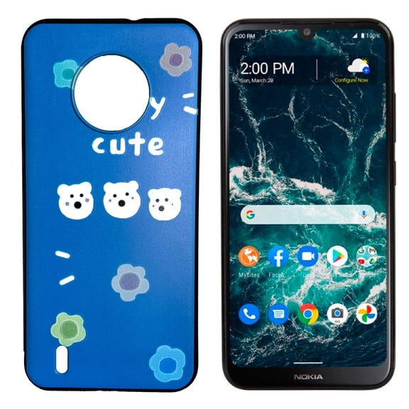 For Nokia C200 N150DL TPU 1-Piece Flexible Skin Cover Phone Case - Bear Design