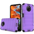 thumbnail image 1 of For Nokia G300 Strong Tough Metallic Design Hybrid - Dark Purple, 1 of 5