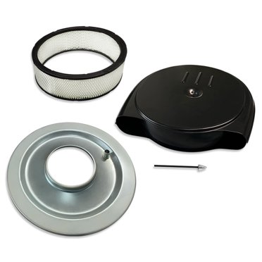AMORACING Retro Chrome Air Cleaner Set – Round Steel Housing With Paper Filter – Fits Oldsmobile Cadillac 1951-1956