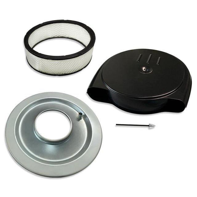 AMORACING Retro Chrome Air Cleaner Set – Round Steel Housing With Paper Filter – Fits Oldsmobile Cadillac 1951-1956