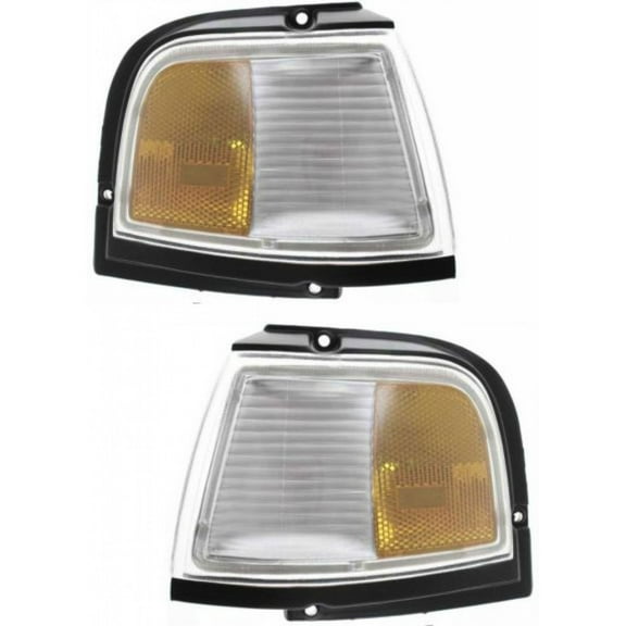 For Oldsmobile Cutlass Ciera Marker Light Assembly 1988-1996 Pair Driver and Passenger Side | Front | GM2550104, GM2551104