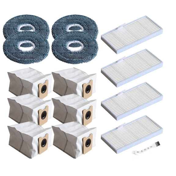 For Omni C20 HEPA & Dust Bag Kit for Eufy: 6 Bags 4 Filters 4 Wipes 1 Brush