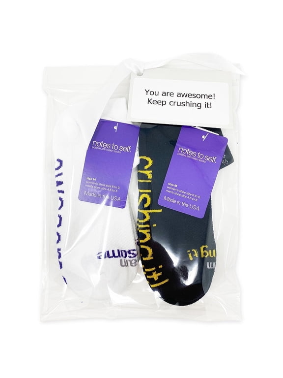 For One Who is Crushing It and Awesome, 2 Pairs of Socks in Gift Bag