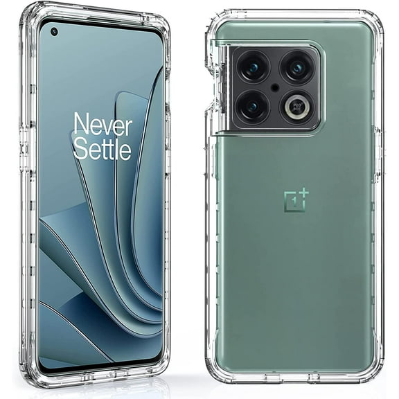 For OnePlus 10 Pro 5G Case: Clear Protective Shockproof Silicone Case - Dual Layer Soft TPU Cell Phone Cover with Hard Phone Bumper