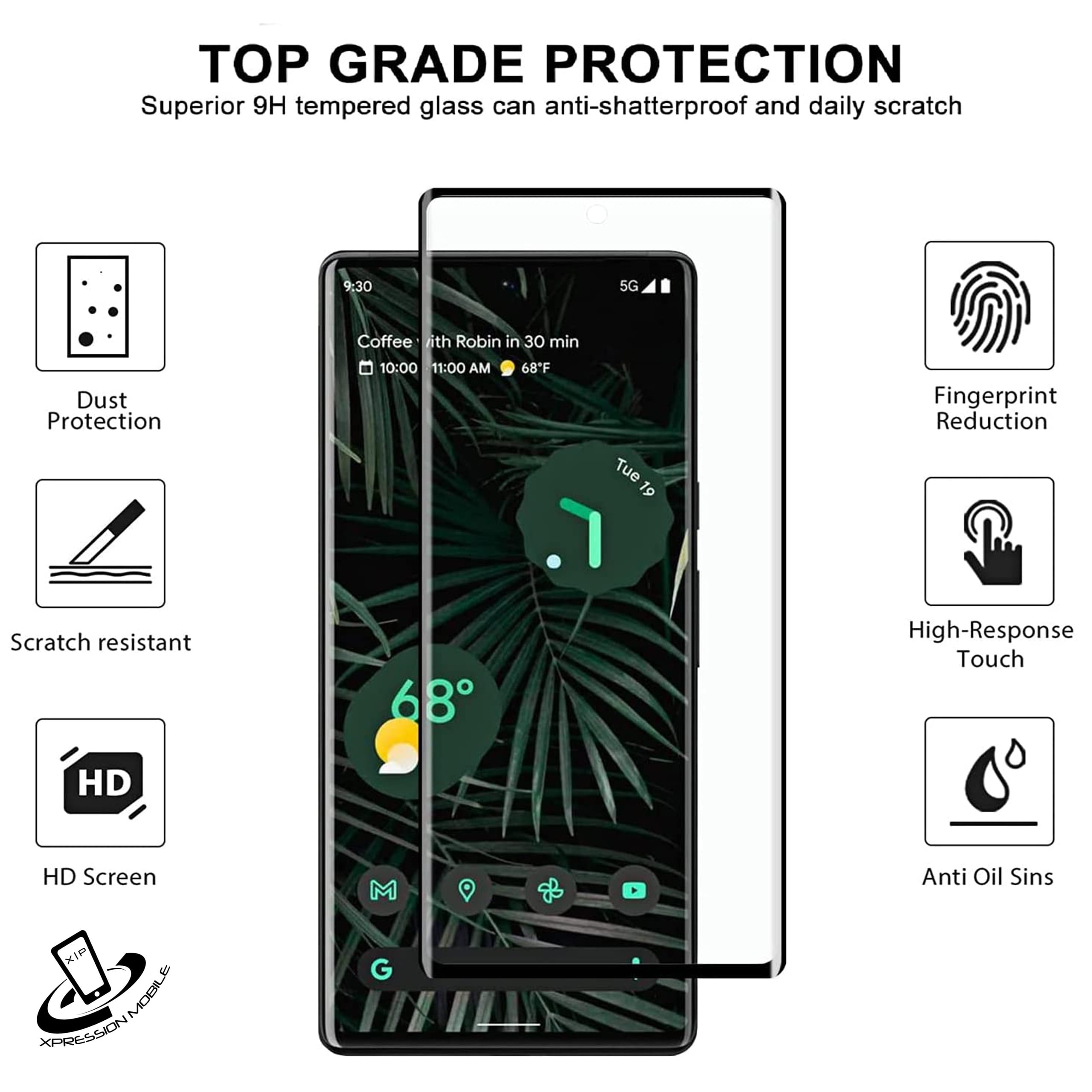  Supershieldz (2 Pack) Designed for OnePlus 9 Pro/OnePlus 9 Pro  5G Tempered Glass Screen Protector, Anti Scratch, Bubble Free (Black) :  Cell Phones & Accessories