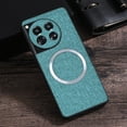 thumbnail image 1 of For OnePlus 12 Matte Case [Compatible with Magsafe] Soft TPU Bumper + PU Leather Cloth Textured Back Ultra-Thin Business Shockproof Soft Drop Protective Case For OnePlus 12,Green, 1 of 10