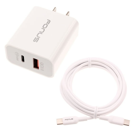 For OnePlus Nord N10 5G - 36W PD Home Charger Fast Type-C 6ft Long Cable USB-C Power Cord QC3.0 Adapter Wall