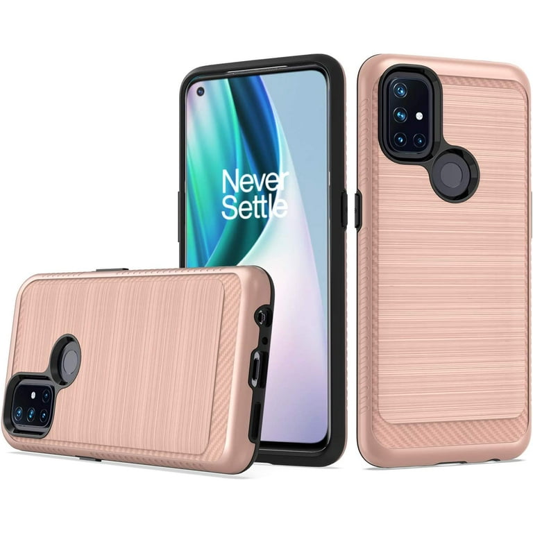 For OnePlus Nord N10 5G BE2029 Slim Lining Brushed Hybrid Phone
