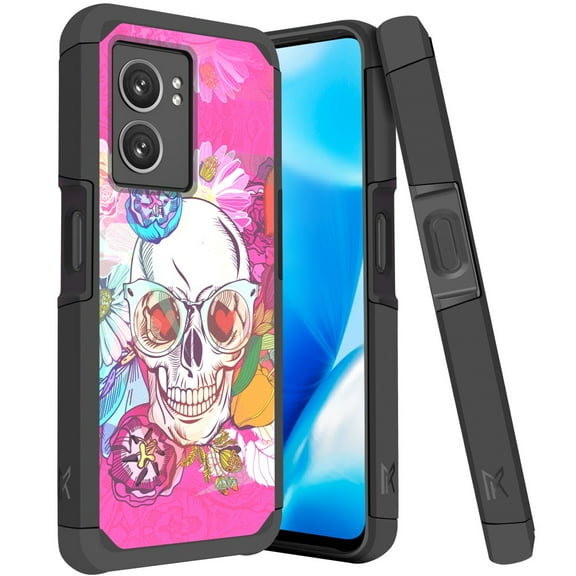 For OnePlus Nord N300 5G Shockproof Cover Phone Case - mk Skull Floral