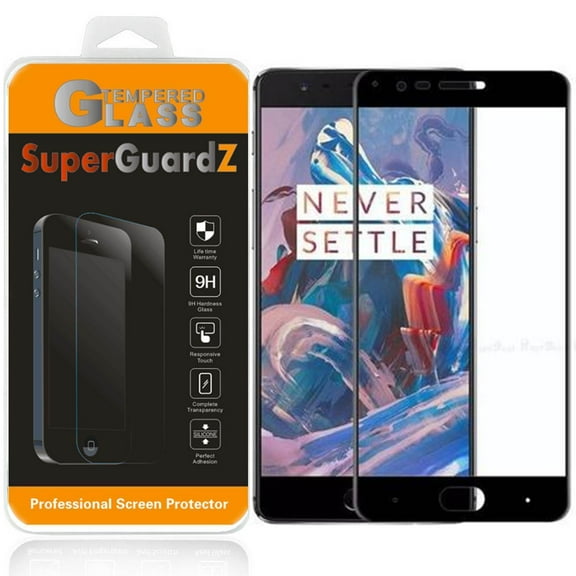 For Oneplus 3T - SuperGuardZ Full Cover Tempered Glass Screen Protector, Edge-To-Edge, 9H, Anti-Scratch, Anti-Bubble, Anti-Fingerprint