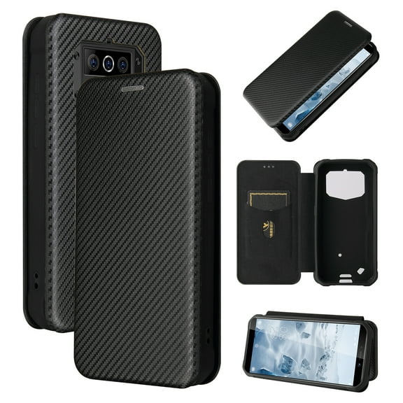 For Oukitel WP5 / WP5 Pro Carbon Fiber Texture Horizontal Flip TPU + PC + PU Leather Case with
